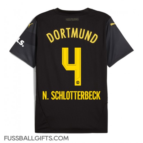 Borussia Dortmund Nico Schlotterbeck #4 Fußballbekleidung Auswärtstrikot 2024-25 Kurzarm